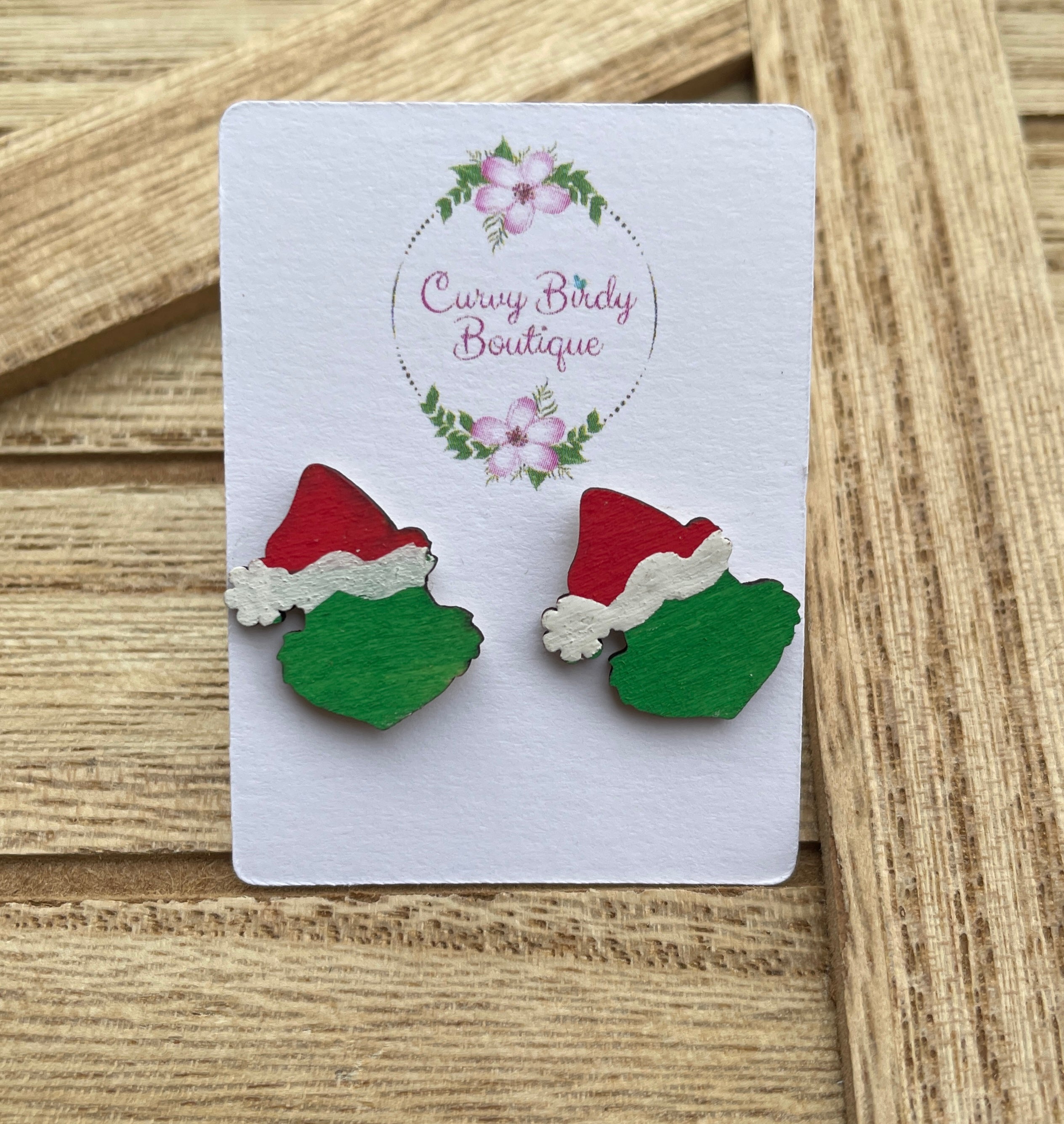 Christmas Greenie Stud Earrings