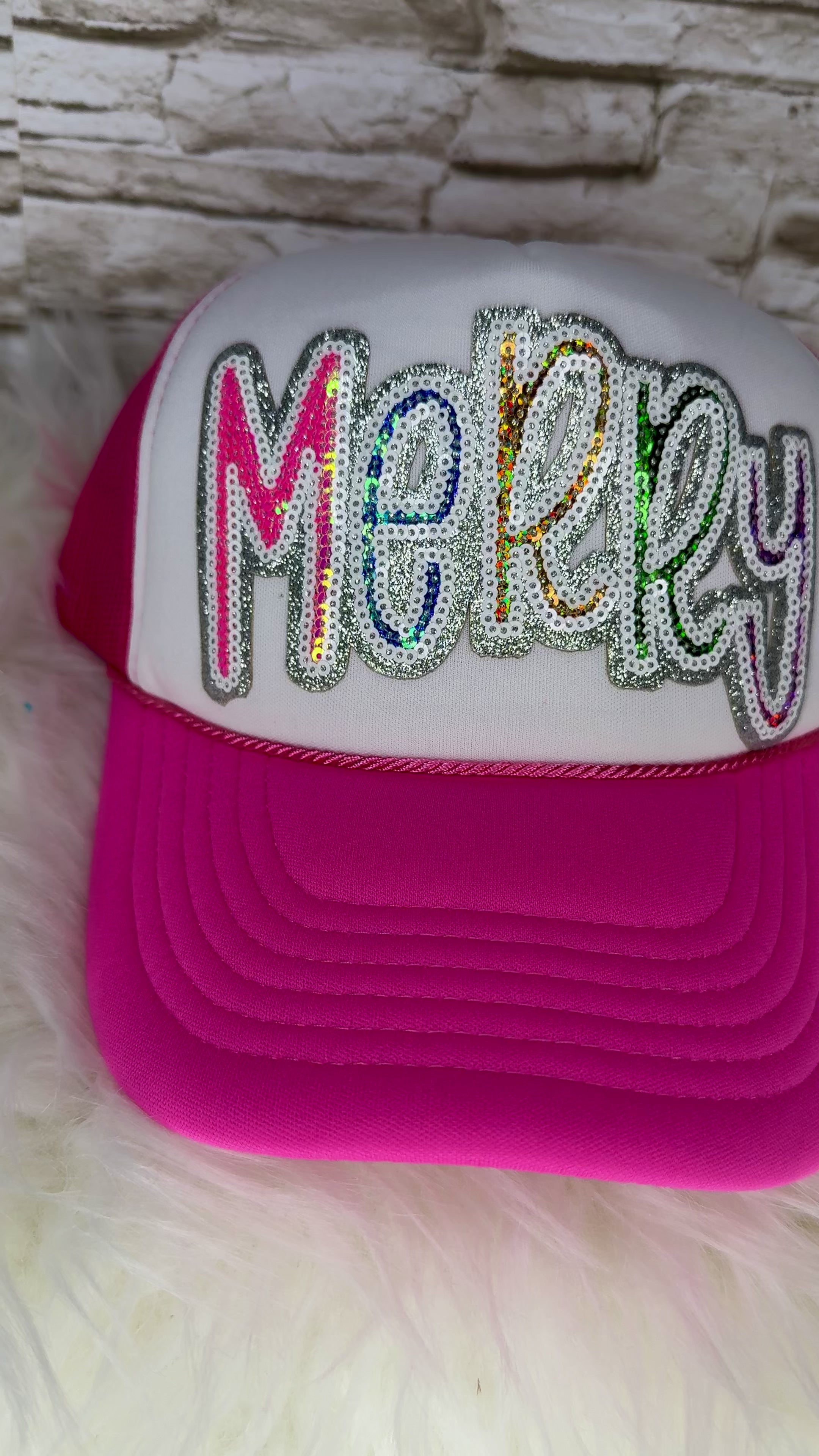 Sequin Merry Trucker Hat