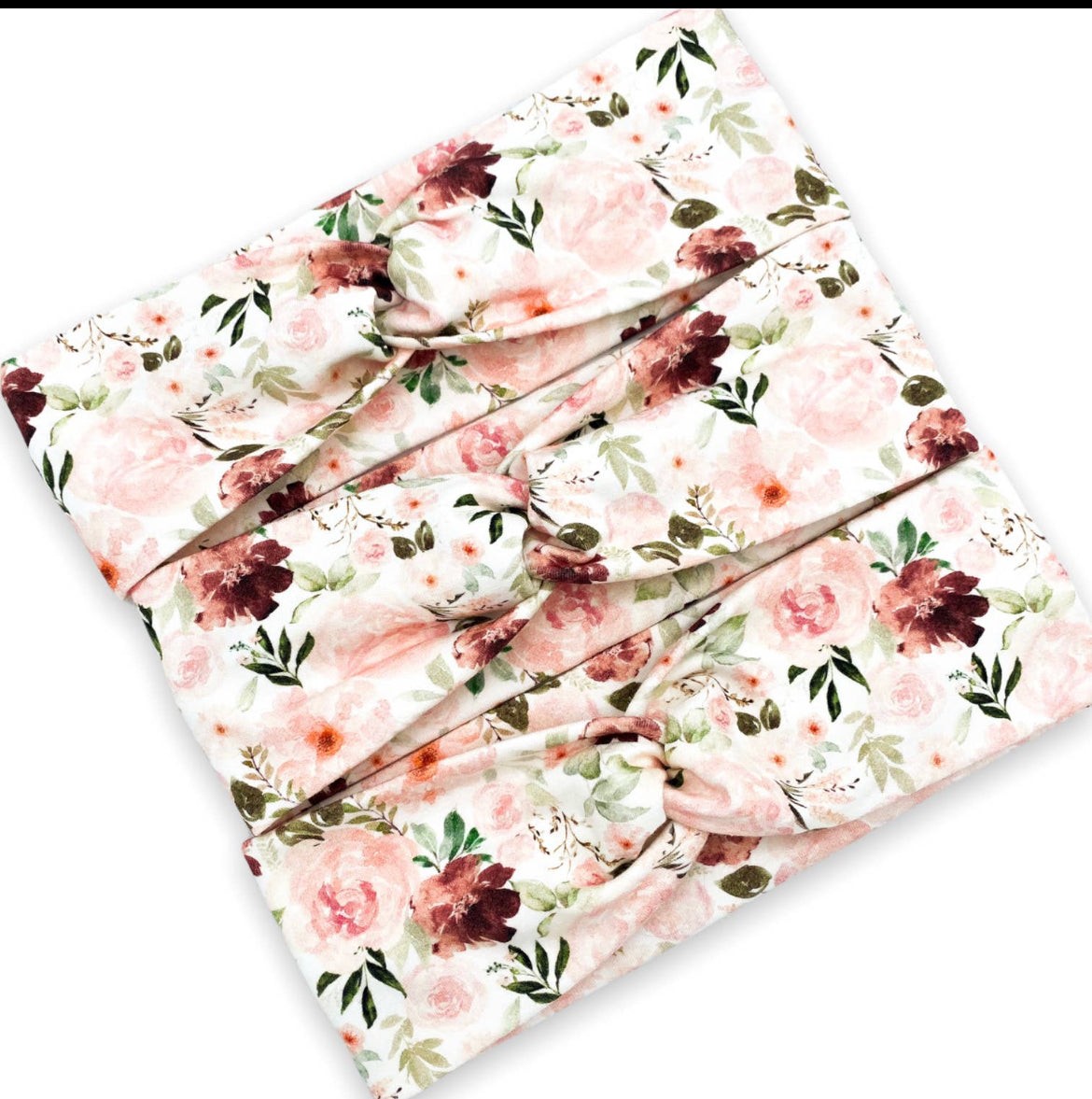 Blushing Floral Knotted Headband