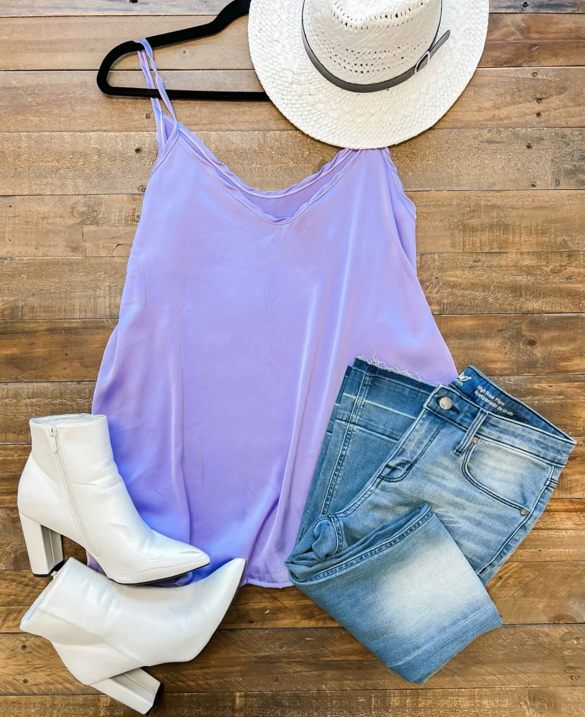 Lilac Satin Cami
