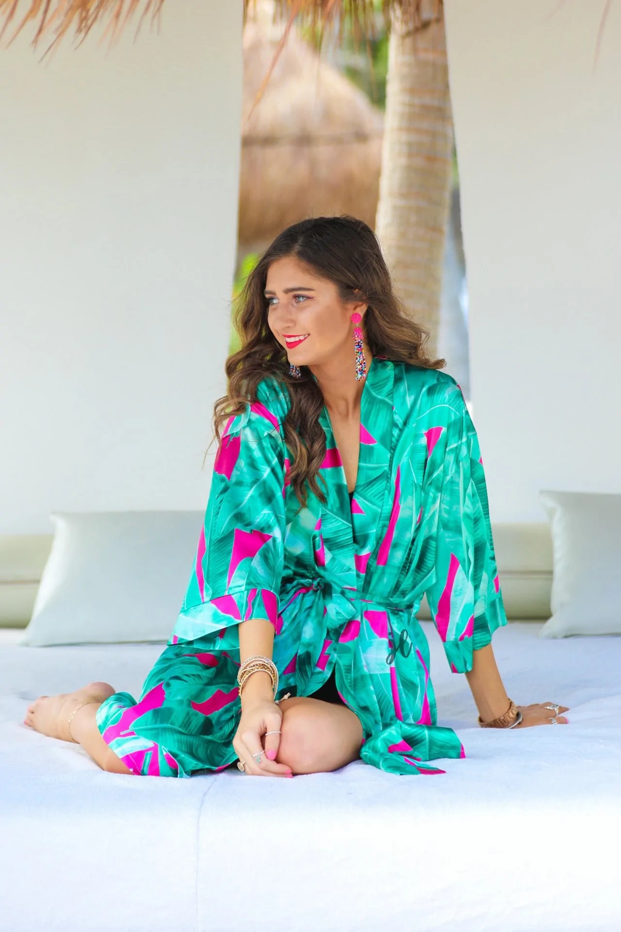 Sicily Satin Robe in Plus