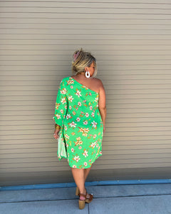 Lillian Floral Dress in Green