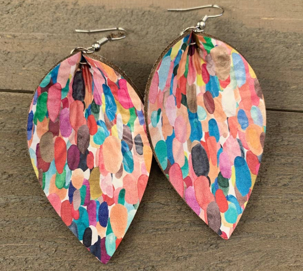 Confetti Leather Earrings