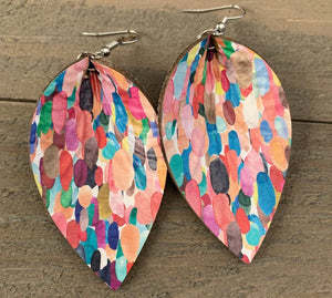 Confetti Leather Earrings