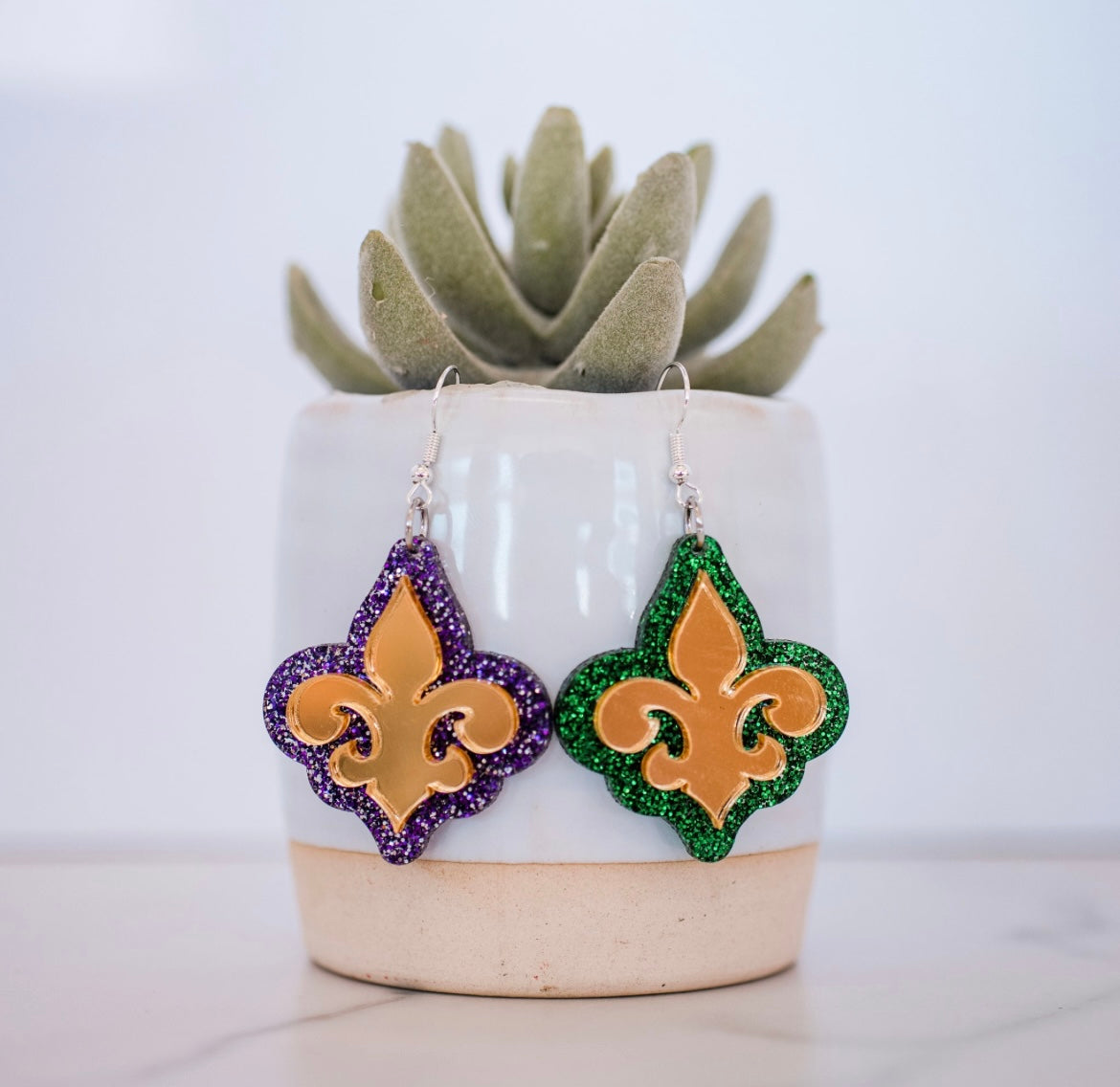 Fleur de Lis Dangles - Hypoallergenic
