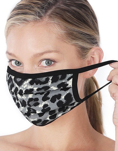 Pink Leopard Print Face Masks
