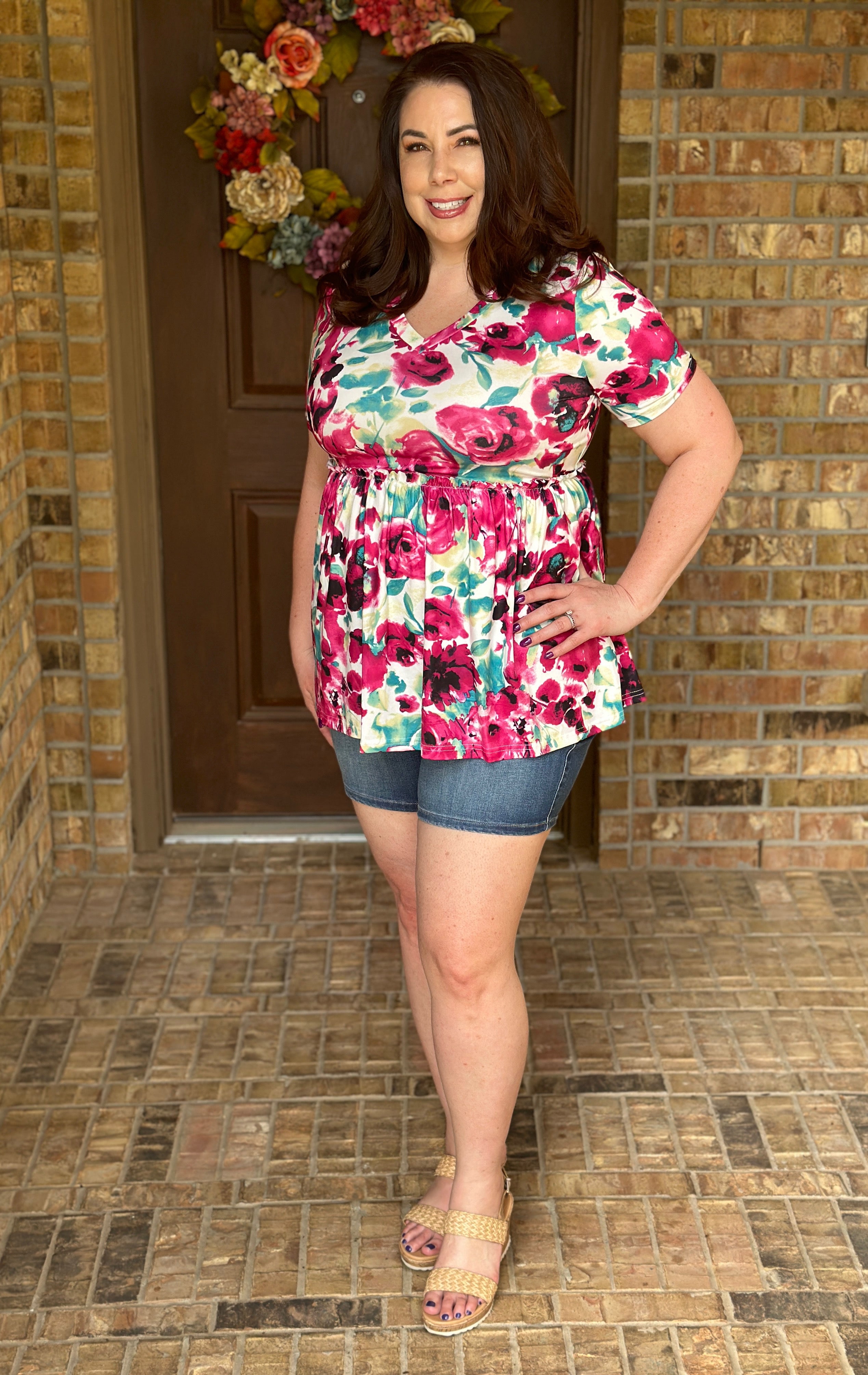 Joleen Floral Babydoll Top