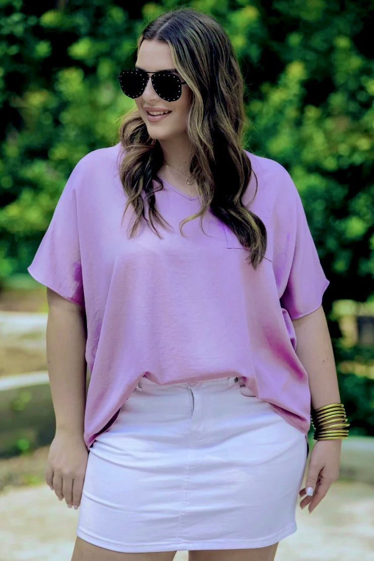 Carol Pocket Tunic in Lilac