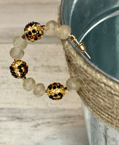 Leopard Beaded Earrings