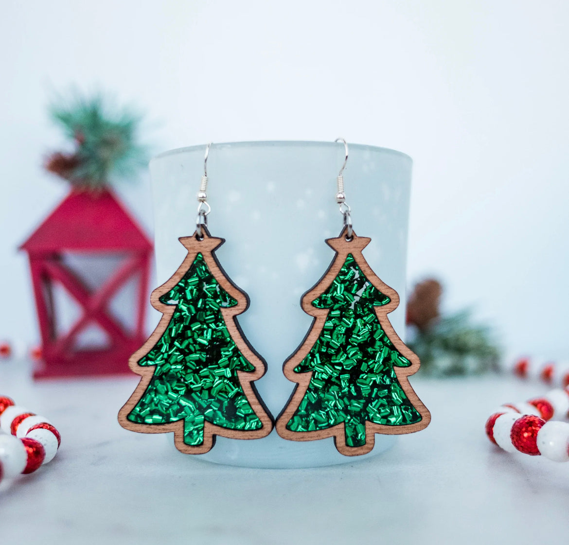 Green Chunky Glitter Christmas Tree - Hypoallergenic