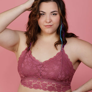 Juliette Lace Bralette - Tea Rose