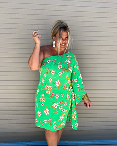 Lillian Floral Dress in Green