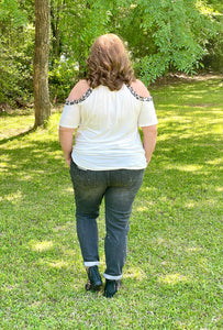 Hello There Cold Shoulder Top