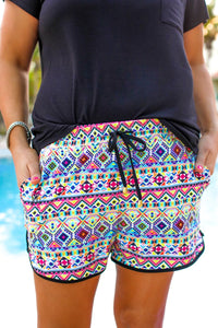 Maya Aztec Drawstring Shorts