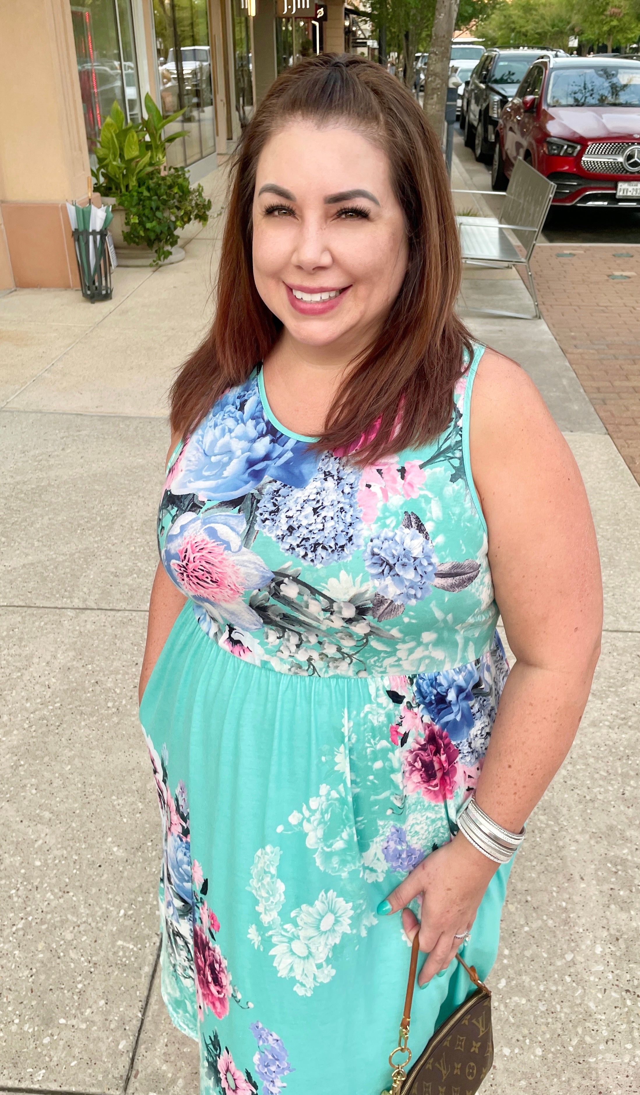 Mint Breeze Floral Dress