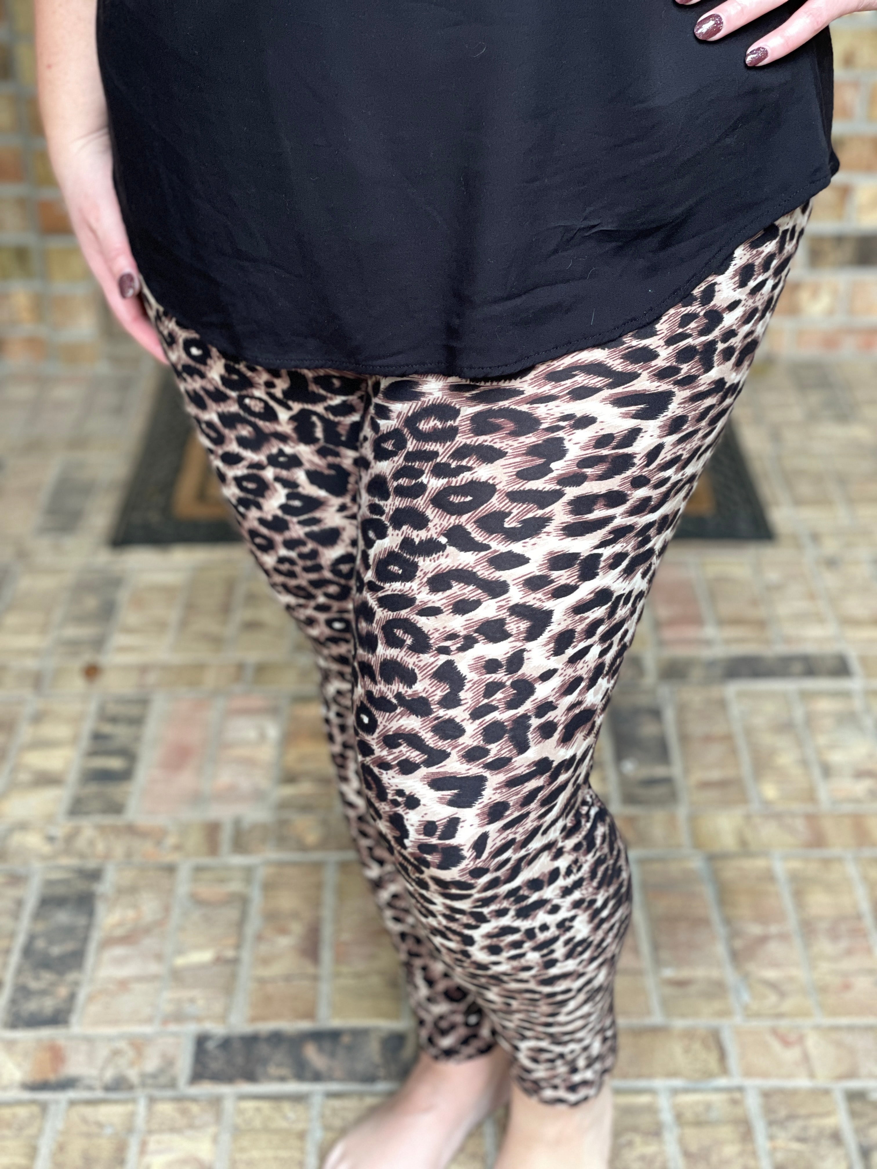 Leopard Leggings in Plus