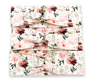 Blushing Floral Knotted Headband