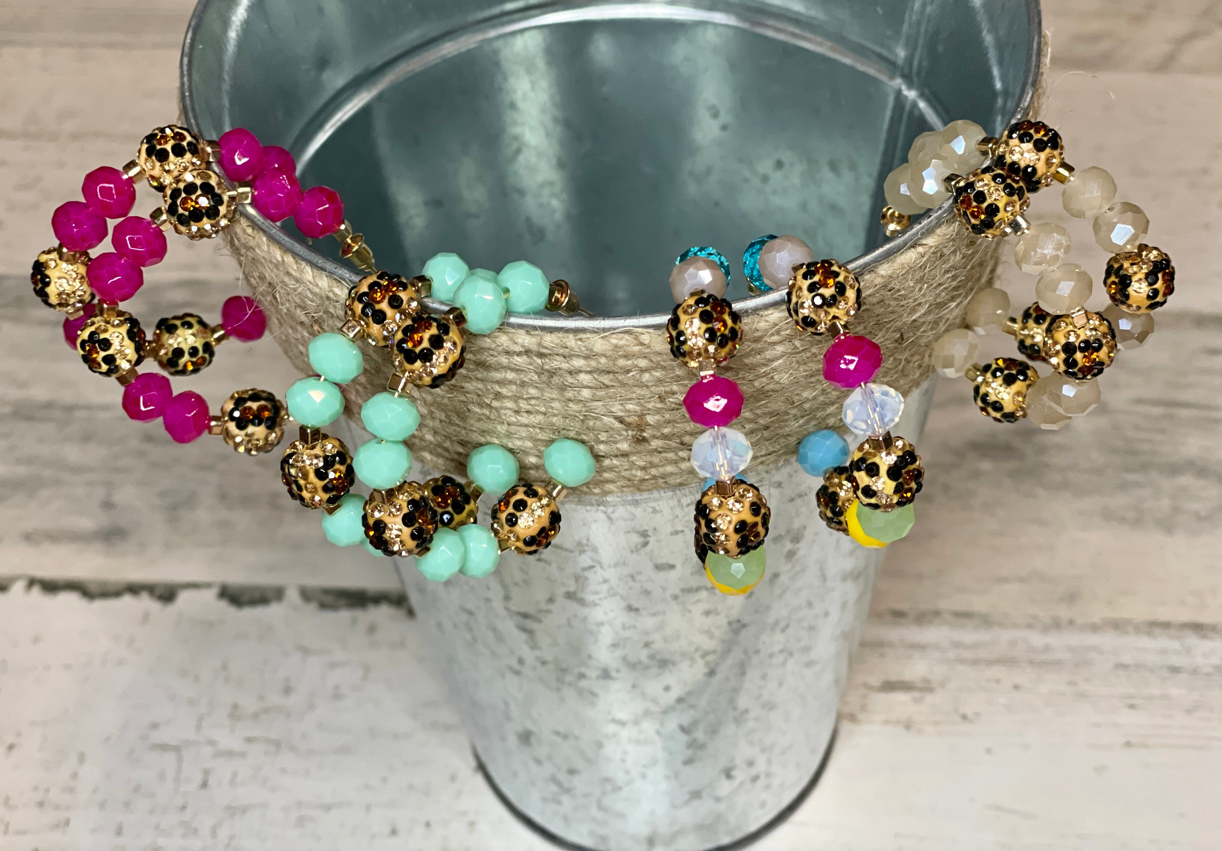 Leopard Beaded Earrings